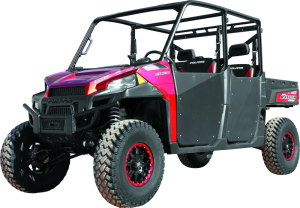 Polaris Ranger Crew 900 UTV Doors - Front + Rear - DragonFire Racing - Steel Frame - Black - `12-`19